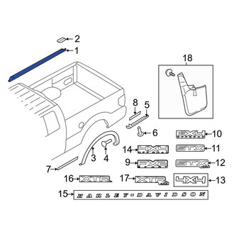Ford OE - Rear Right Truck Bed Molding