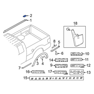 Ford OE - Truck Bed Molding Cap