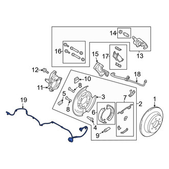 Ford OE - Rear Left ABS Wheel Speed Sensor