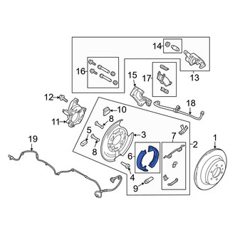 Ford OE - Rear Parking Brake Shoe