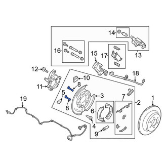 Ford OE - Rear Parking Brake Shoe Hardware Kit