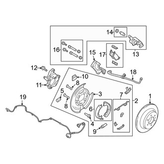 Ford OE - Rear Suspension - Brake Components