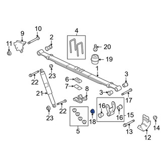 Ford OE - Rear Forward Leaf Spring Nut