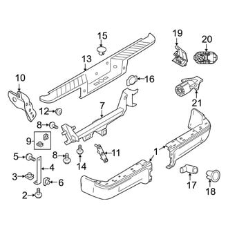 Ford OE - Rear Bumper - Bumper & Components (FX2 / FX4 / Harley-Davidson Edition / King Ranch / Lariat / Platinum / STX / XL / XLT)