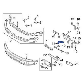Ford OE - Front Left Bumper Face Bar Bracket
