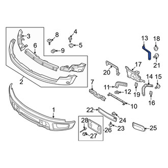Ford OE - Right Bumper Face Bar Brace