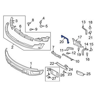 Ford OE - Left Bumper Face Bar Bolt