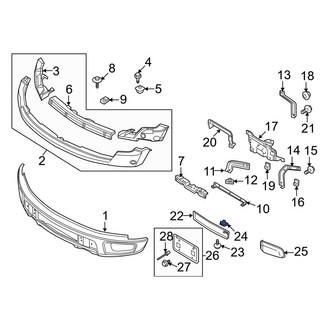Ford OE - Radiator Support Splash Shield Nut