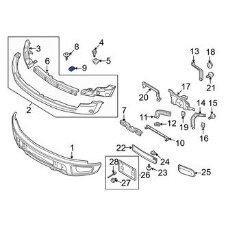 Ford OE - Radiator Support Access Cover Nut