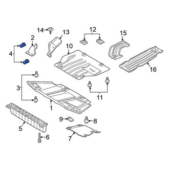 Ford OE - Radiator Support Splash Shield Nut