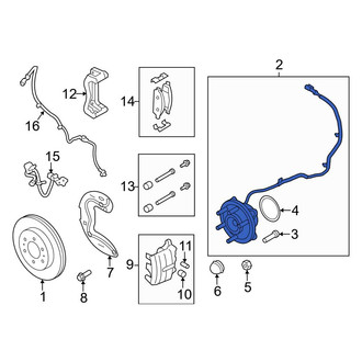 Ford OE - Front Wheel Bearing and Hub Assembly