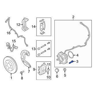 Ford OE - Front Wheel Lug Stud