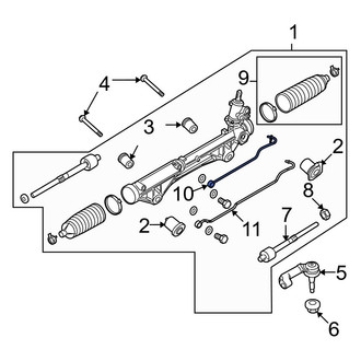 Ford OE - Front Right Power Steering Cylinder Line