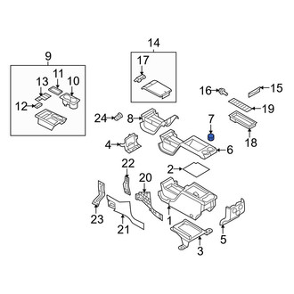 Ford OE - Rear Left Console Cup Holder