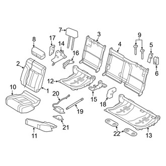 Ford OE - Seats & Tracks - Rear Seat Components (W/O Armrest), (SVT Raptor)