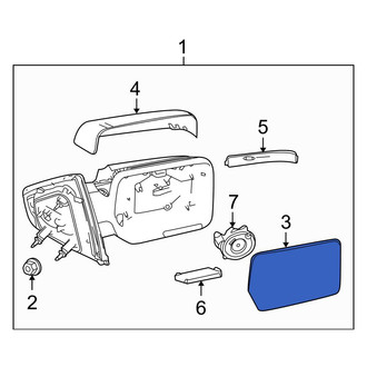 Ford OE - Front Right Door Mirror Glass