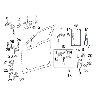Ford OE - Rear Left Door Lock Operating Rod