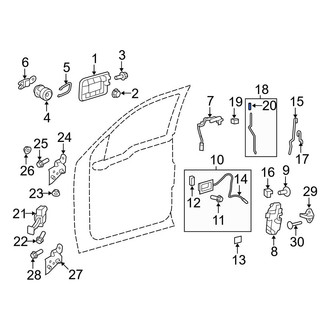 Ford OE - Front Door Lock Knob