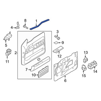 Ford OE - Front Right Outer Door Window Belt Weatherstrip