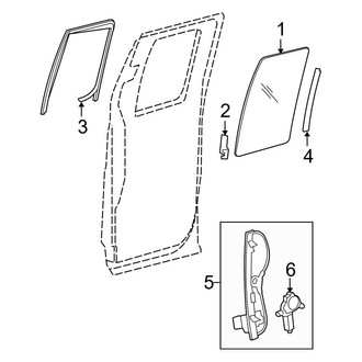 Ford OE - Rear Door - Glass & Hardware (SVT Raptor SuperCab)