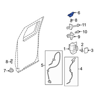 Ford OE - Rear Right Upper Door Lock Striker Plate