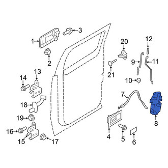 Ford OE - Rear Right Door Latch Assembly