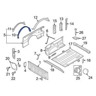 Ford OE - Left Truck Bed Panel Reinforcement