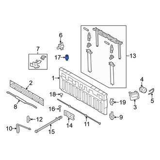 Ford OE - Upper Tailgate Stop Bumper