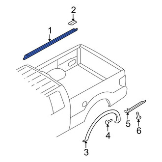 Ford OE - Rear Right Upper Truck Bed Molding