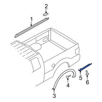 Ford OE - Rear Left Truck Bed Molding