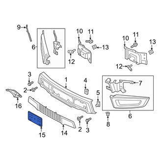 Ford OE - Front License Plate Bracket