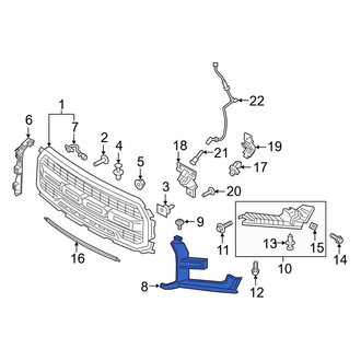 Ford OE - Front Right Grille Molding