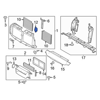 Ford OE - Front Upper Radiator Support Air Deflector Actuator
