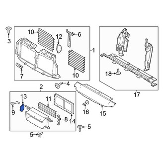 Ford OE - Front Lower Radiator Support Air Deflector Actuator
