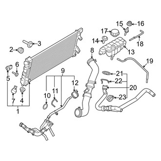 Ford OE - Cooling - Radiator & Components (Main), (5.2L)