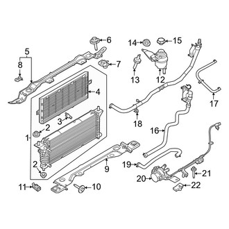 Ford OE - Cooling - Radiator & Components (Auxiliary), (5.2L)