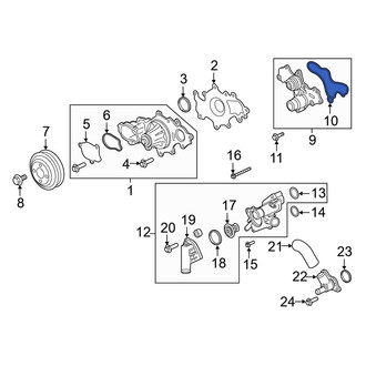 Ford OE - Engine Water Pump Outlet Pipe Gasket