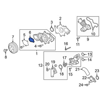 Ford OE - Engine Water Pump Outlet Pipe Gasket