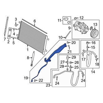 Ford OE - A/C Refrigerant Suction Hose