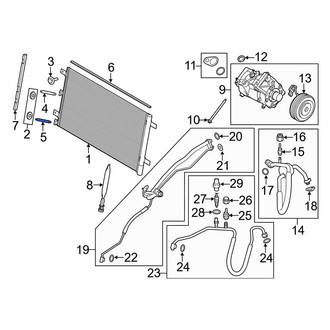 Ford OE - Lower A/C Condenser Stud
