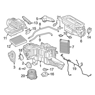 Ford OE - Air Conditioner & Heater - Evaporator & Heater Components (Manual Temp Control), (Raptor)
