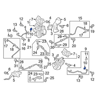 Ford OE - Upper Outer Turbocharger Oil Line Gasket