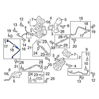 Ford OE - Left Turbocharger Coolant Line