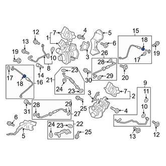 Ford OE - Inner Turbocharger Coolant Line O-Ring