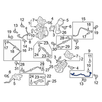 Ford OE - Left Turbocharger Oil Line