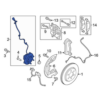 Ford OE - Front Wheel Bearing and Hub Assembly