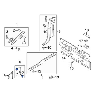 Ford OE - Upper Kick Panel Retainer