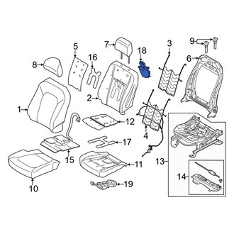 Ford OE - Front Upper Temperature Controlled Seat Blower Motor