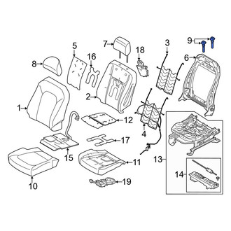 Ford OE - Center Outer Headrest Guide