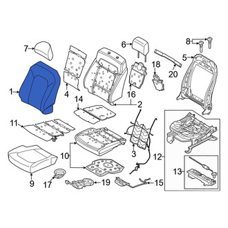 Ford OE - Front Right Seat Back Cushion Cover